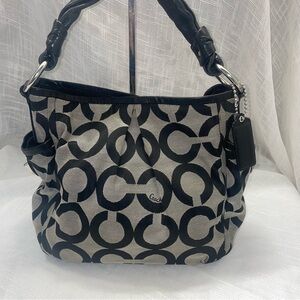 Coach Parker Op Art Jacquard Hobo Shoulder Bag Y2K